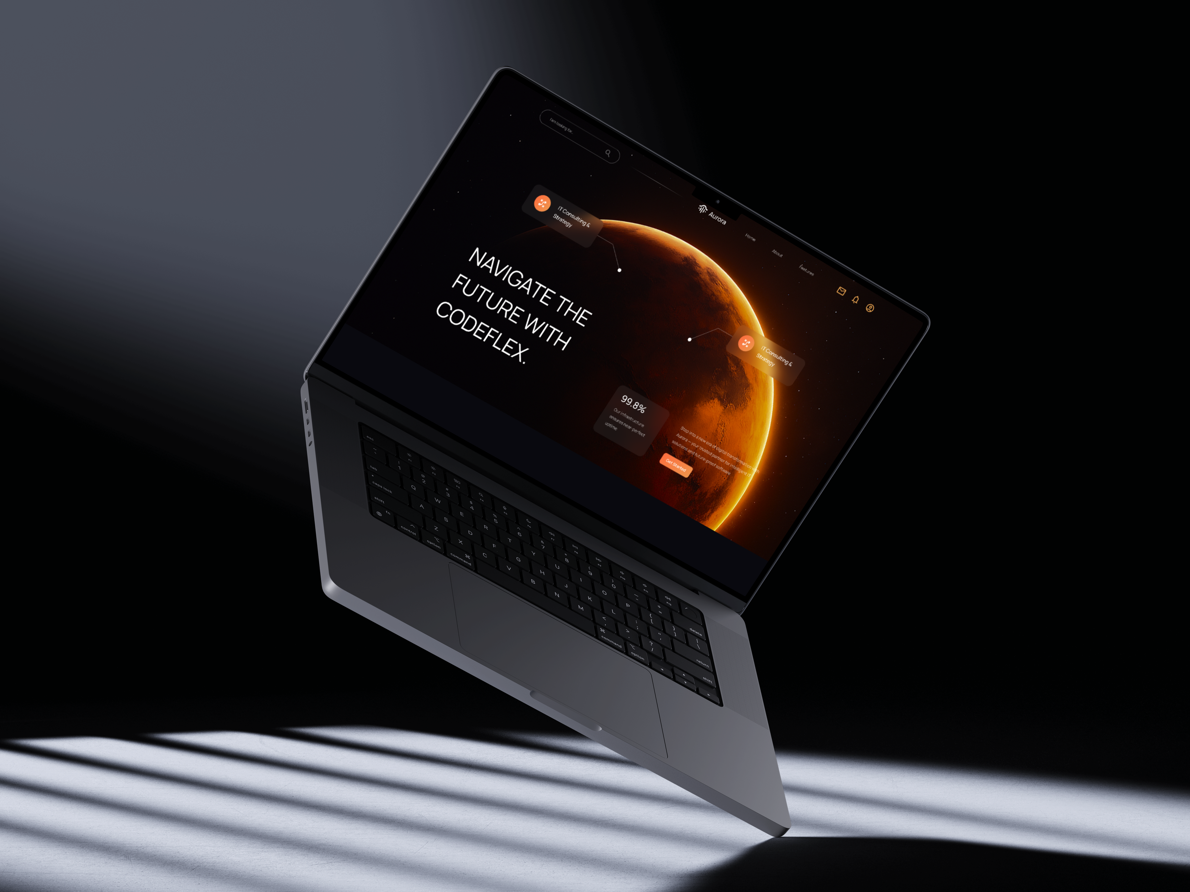 Smart Future IT Solutions Website ai website design dark mode ui digital agency ui figma design future ui futuristic design it company website minimal ui modern website design saas landing page software company ui startup website tech website ui ui design ux design web ui