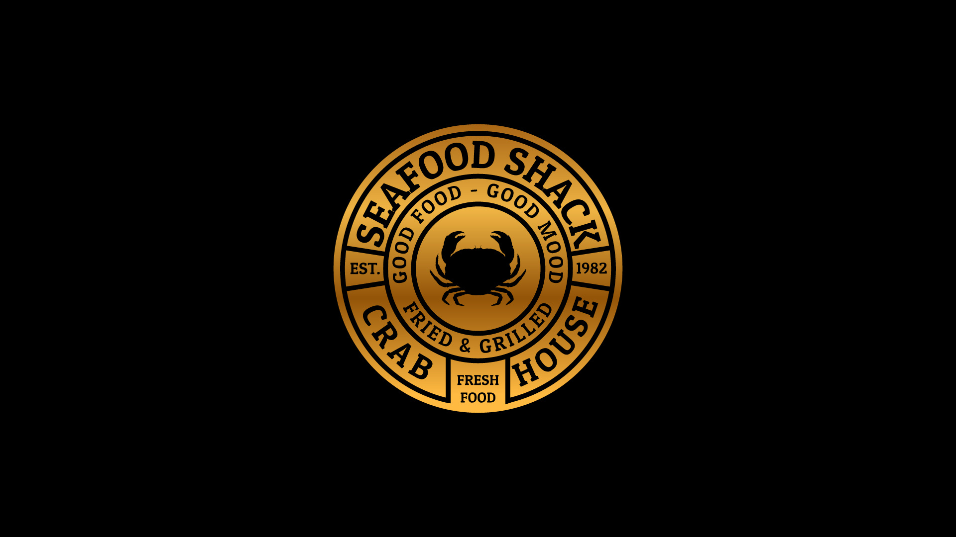 Seafood Shack badge brand design branding crab elegant food brand graphic design grill identity logo logo design luxury premium restaurant logo seafood vector