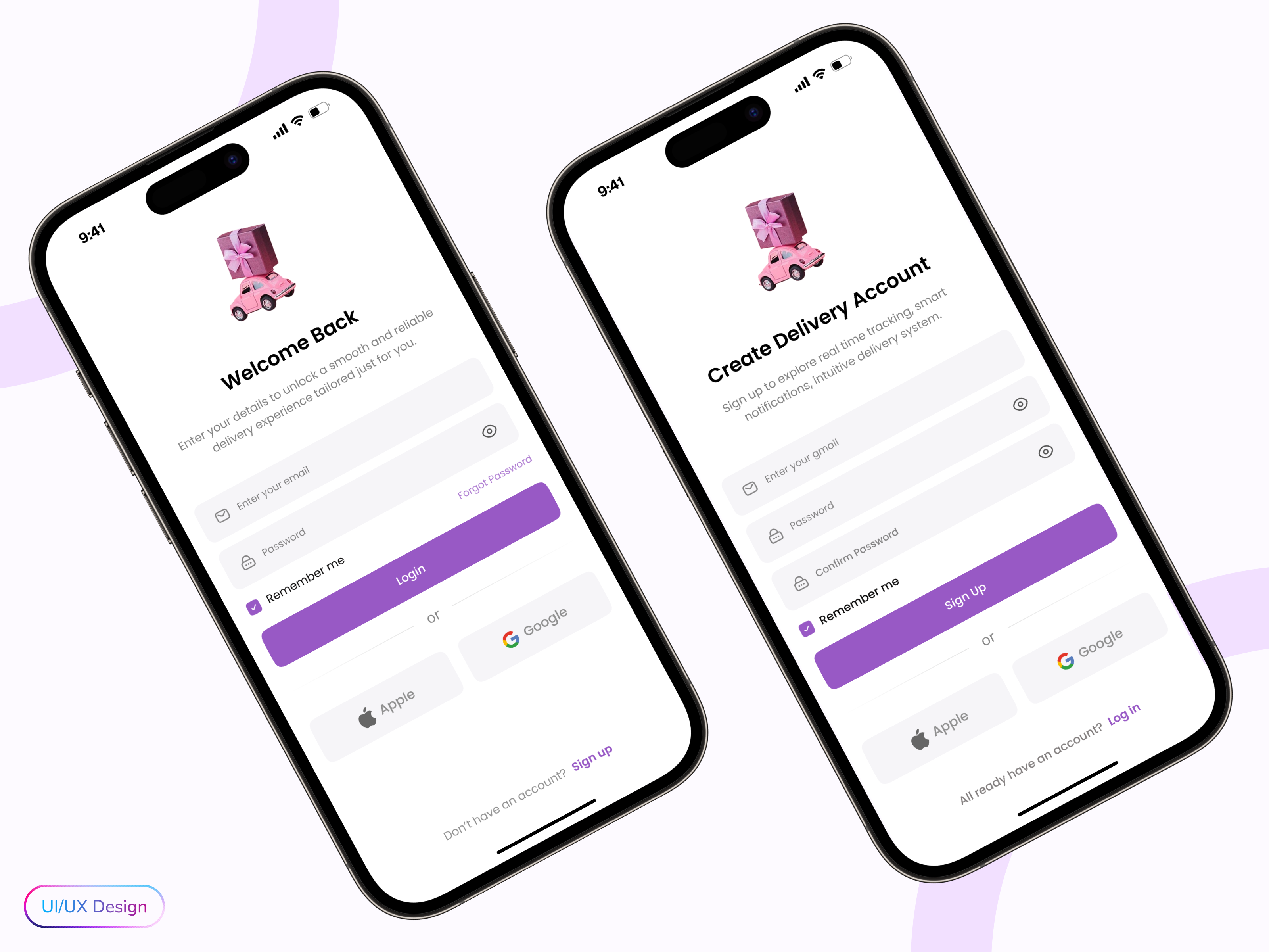 Delivery App Log In/Sign Up Page Mobile UI/UX by Rubel Rahel on Dribbble