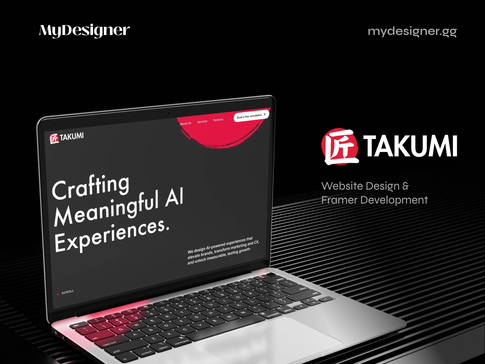 Takumi - Framer website for an AI consultancy ai consultancy figma framer ui web design web development webiste