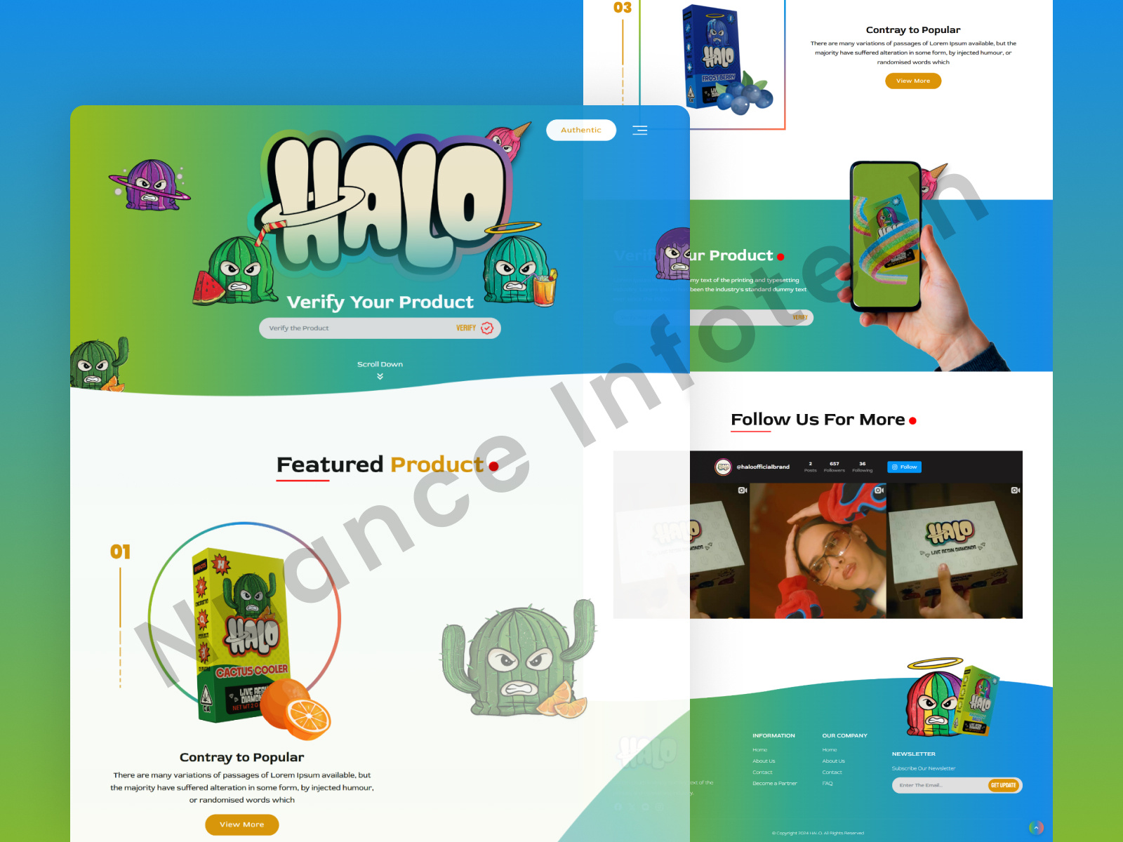 Colorful Product Verification Landing Page UI – Playful Brand authentication colorful figma gradients illustration landing page product design responsive ui design ux design verification web design