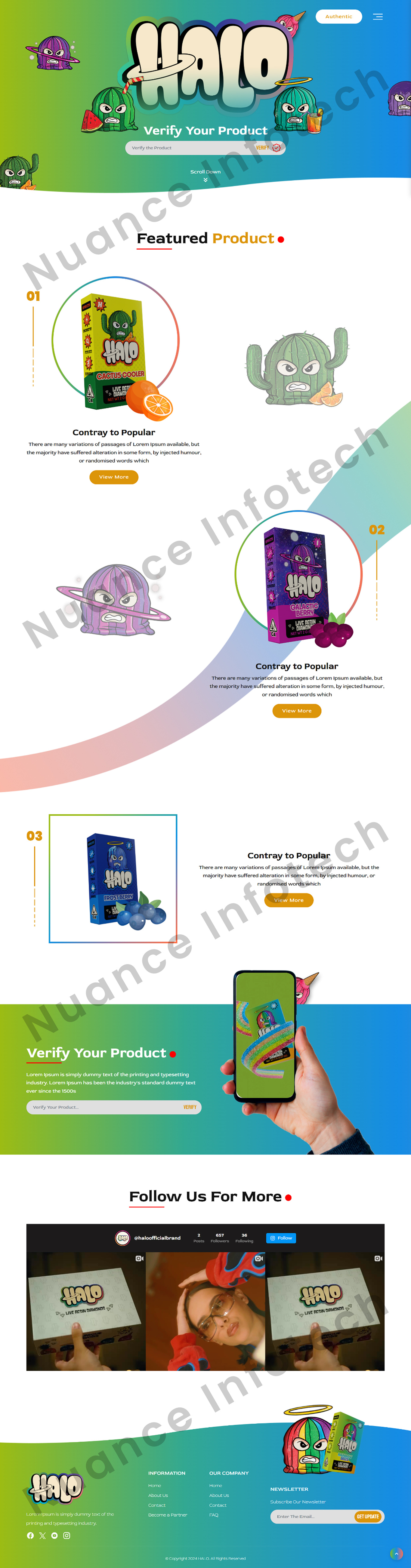 Colorful Product Verification Landing Page UI – Playful Brand by Nuance ...