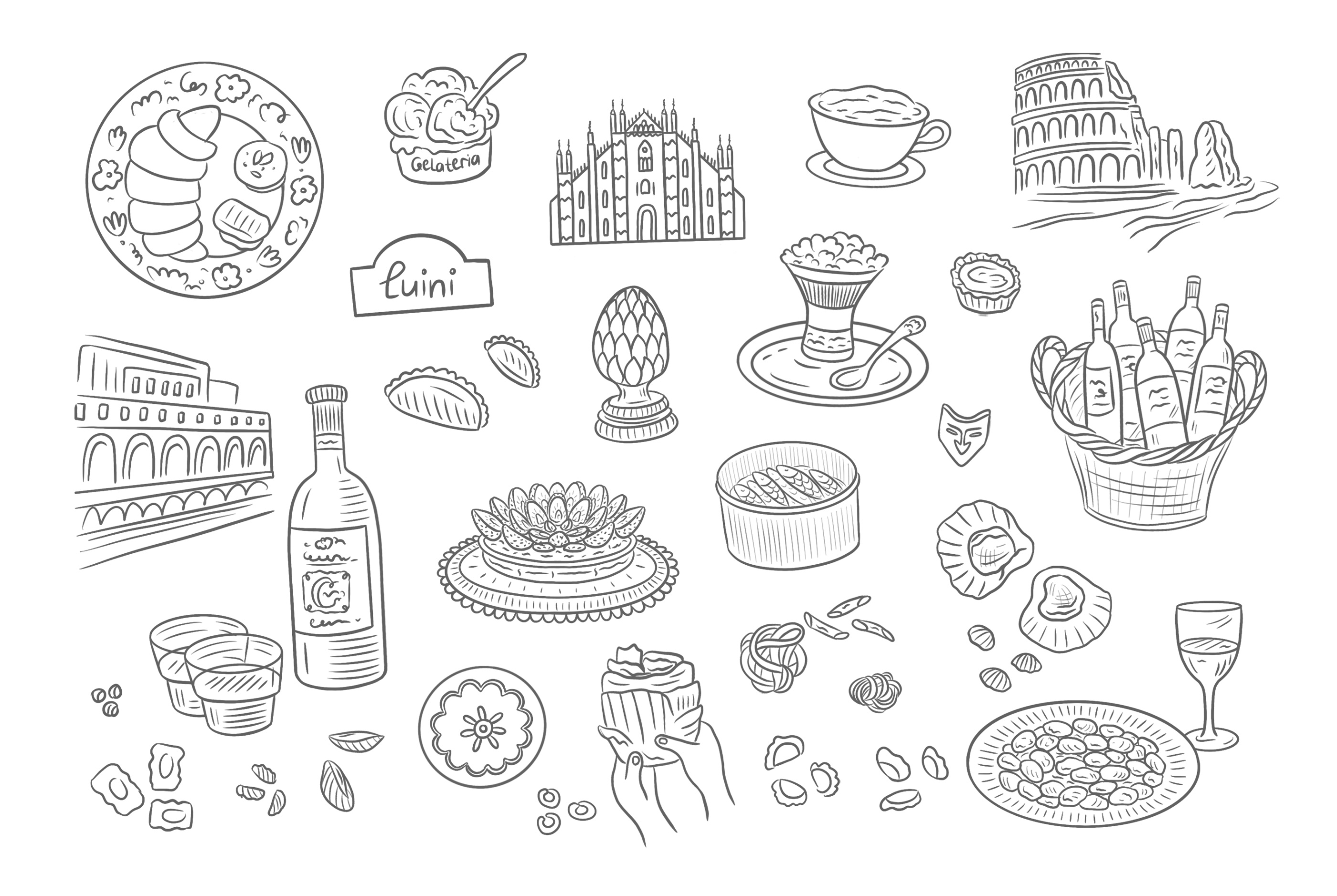 Line italian illustrations cute illustration digital illustration graphic design illustration italian illustration italian illustrations line line illustration line illustrations line italian illustration line italian illustrations postcard postcard design