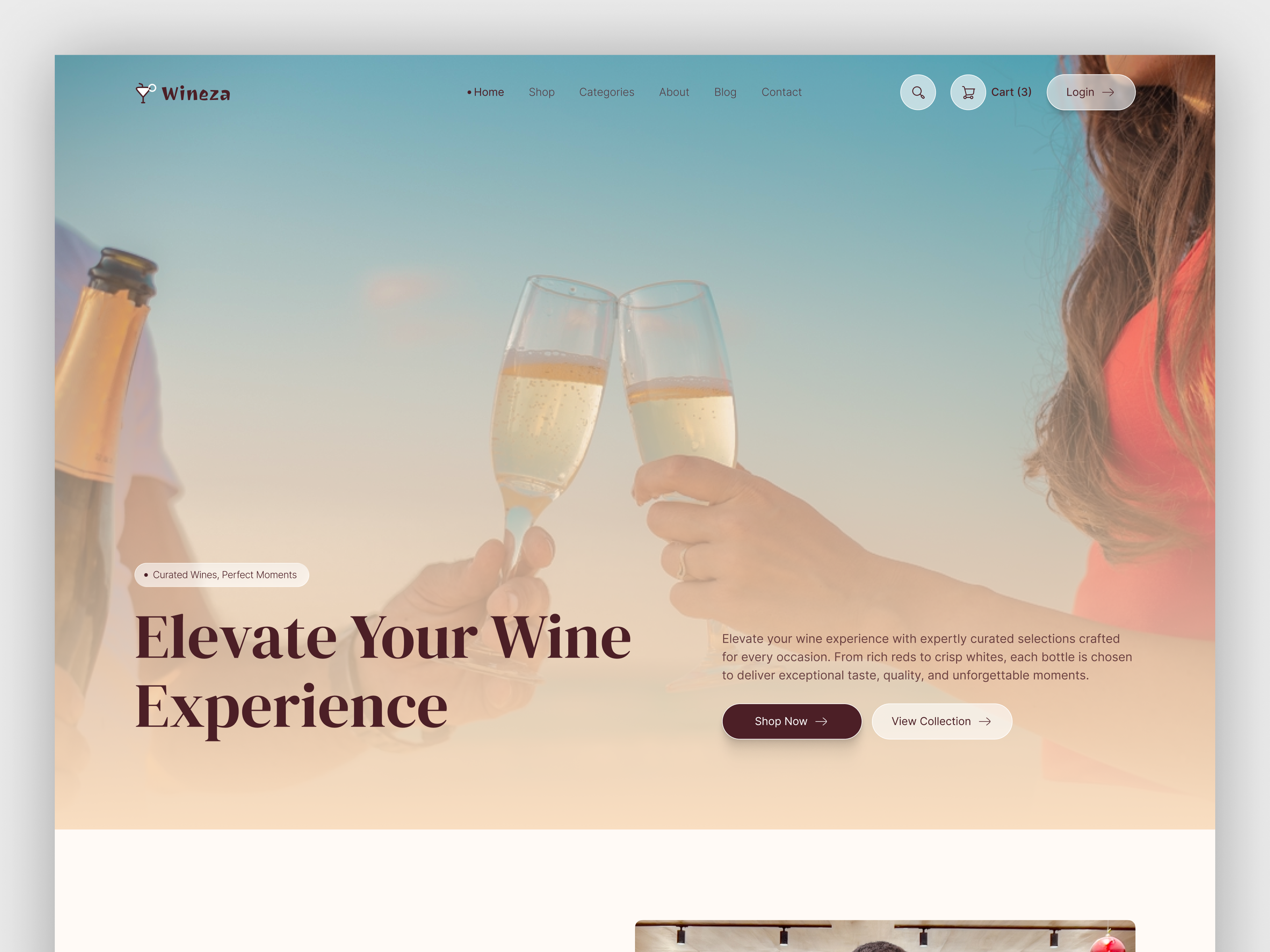 Wineza – Luxury Online Wine Marketplace Website UI/UX Design branding clean ecommerce figma foodanddrink luxury marketplace modern premium productdesign redesign saas shasanko creations uidesign uiux uxdesign webdesign webflow website wine