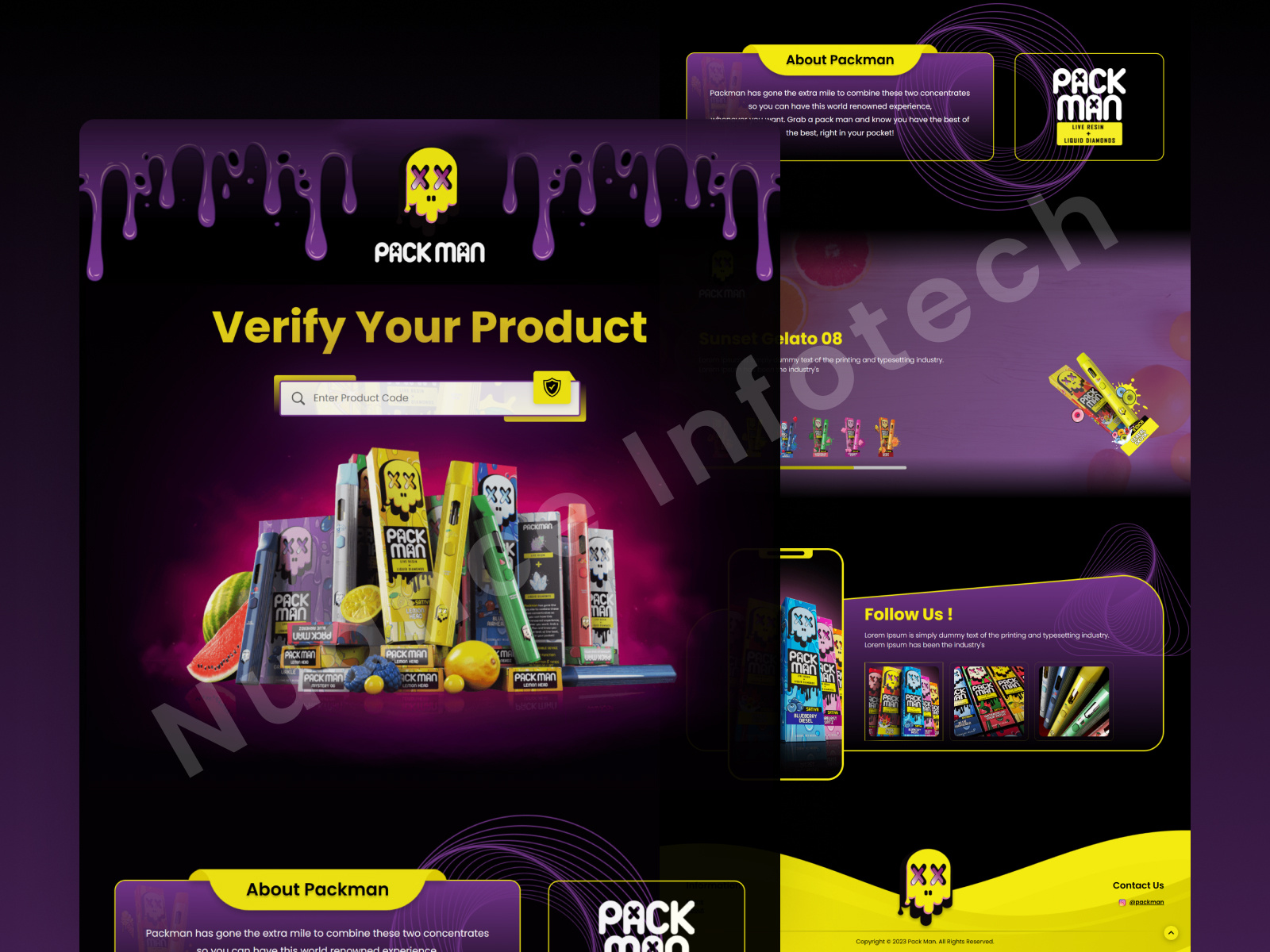 Product Verification Landing Page UI – Authenticity Check Flow authentication brand identity dark theme figma gradients landing page product design responsive ui design ux design verification web design