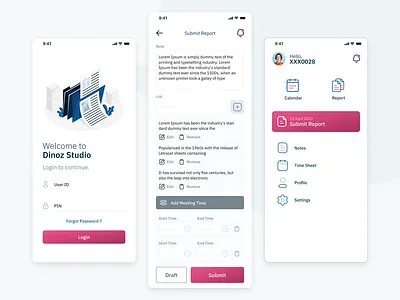 Productivity & Reporting App – Mobile UI app design dashboard ui mobile design product design ui ui design ux ux design