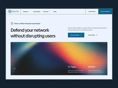 Cybersecurity website hero concept cinematic cta cubersecurity digital gradient landing page modern noise orange saas uiux userexperience webdesign