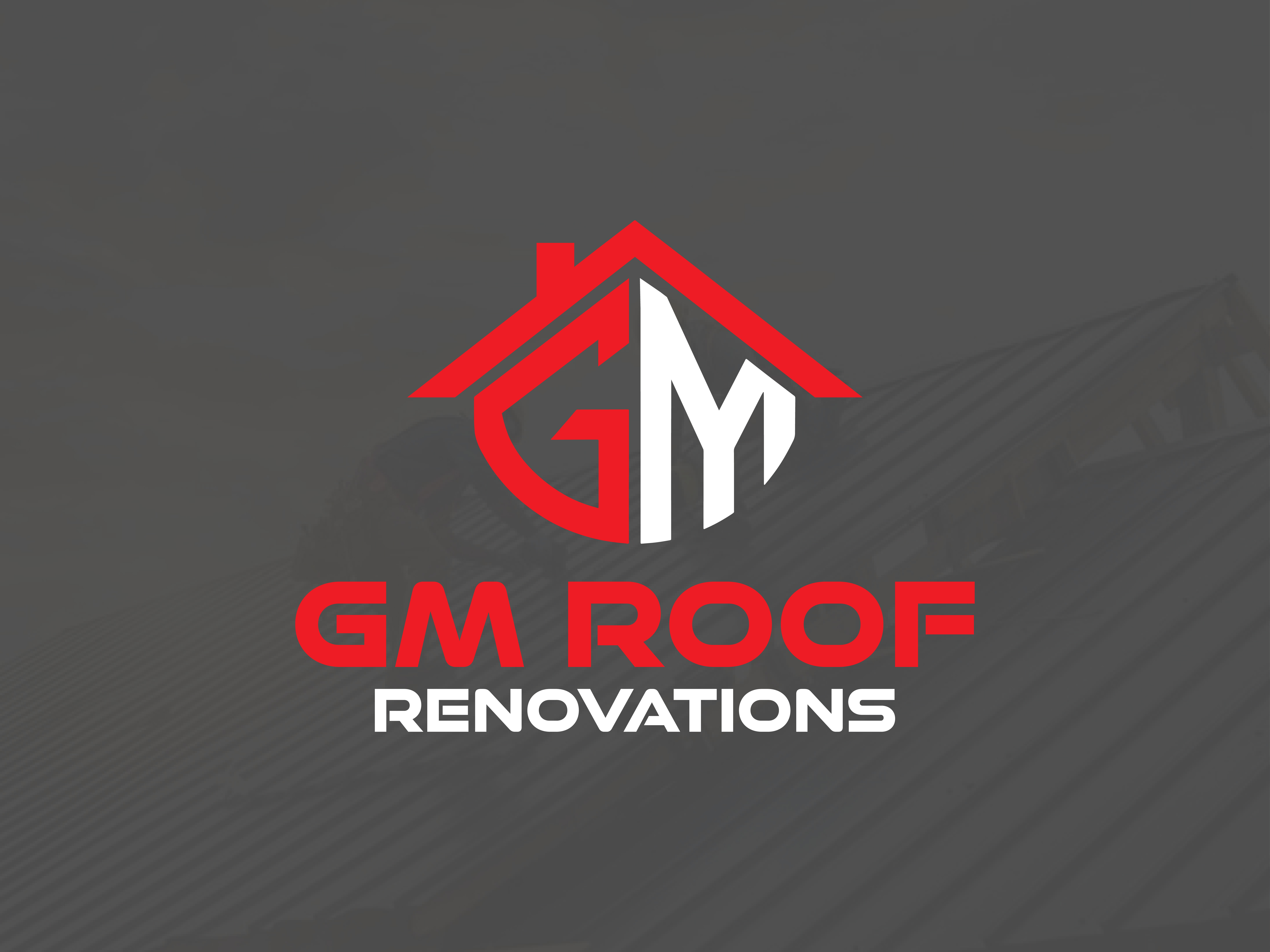 GM Letter Roofing Logo — Strong Construction Brand Identity building logo contractor logo gm letter logo gm monogram home services lettermark modern logo roof logo roofing logo