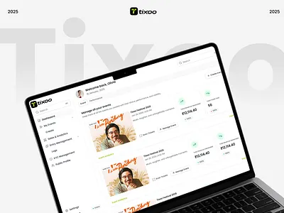 Tixo Promoter Dashboard - A Next.js and React Project events figma fullstack designer next.js react react native react native developer ui ui design ui designer ux ux designer web application webapp