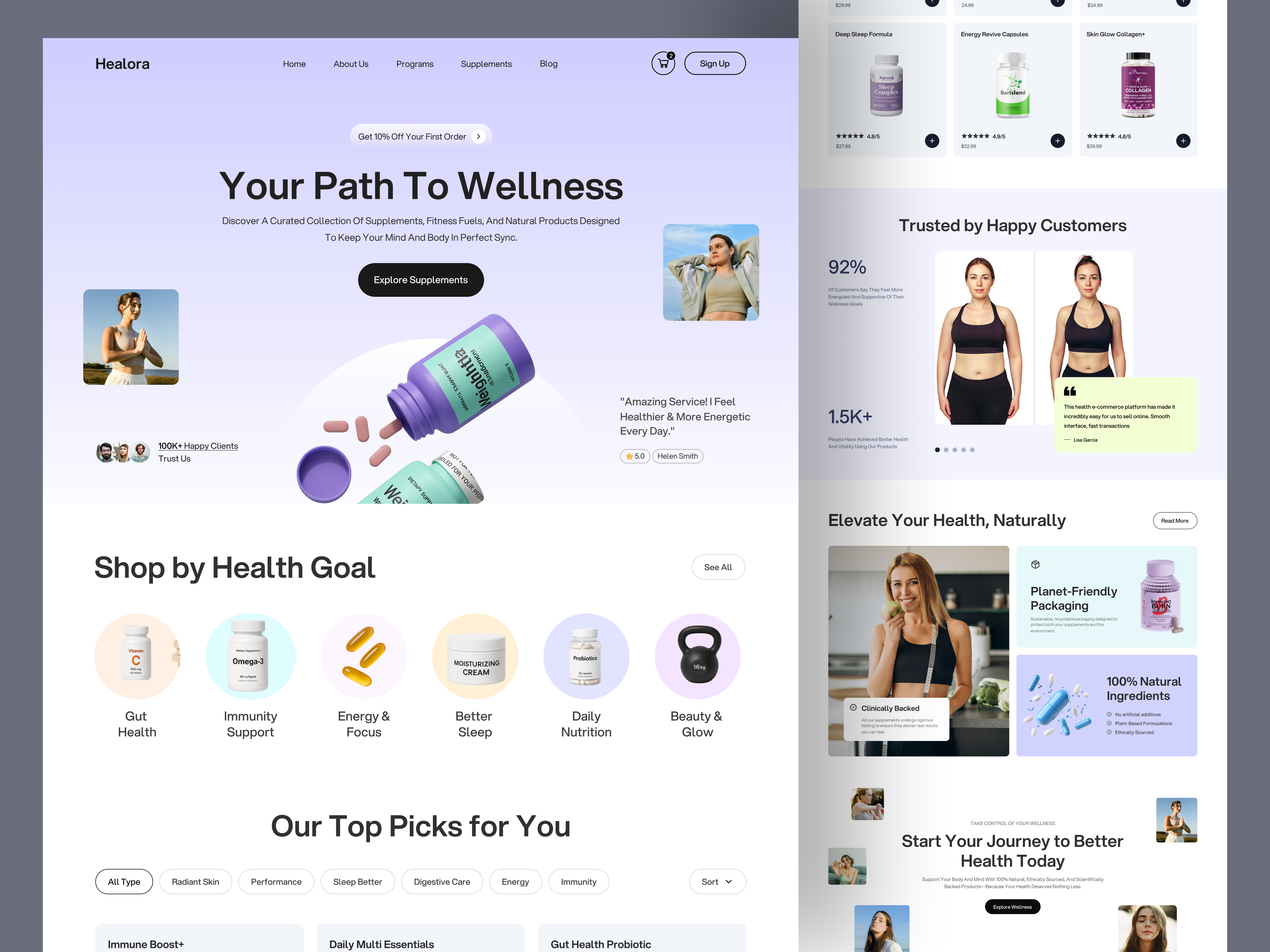 Wellness Website 2026 trend fitness website lifestyle website modern ui nutrition website ui uiux ux web web design website website design weight loss weight loss website wellness website