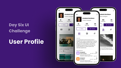 Day 6 UI Challenge - User Profile mobile profile ui ux