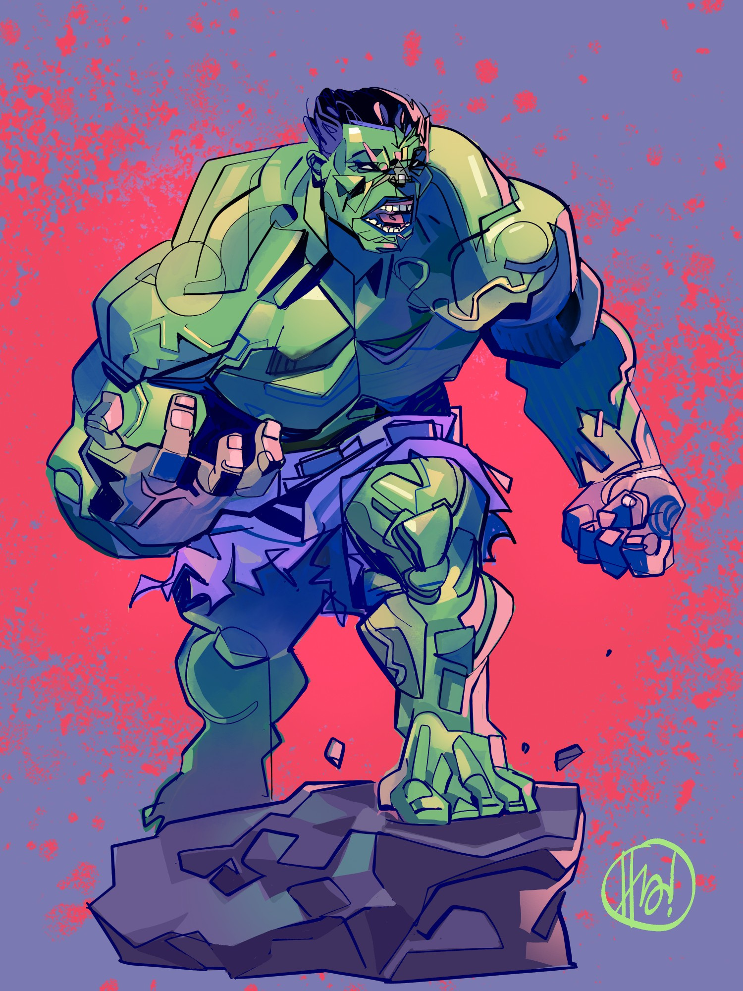Hulk🟢Fanart energy fanart hulk illustration incredible hulk man anatomy poster art