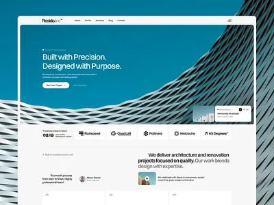 Resido Website Design ai app architect clean clean ui design dribbble best shot editorial illustration interaction landing page minimal product design real estate saas trend 2026 ui design ux web website