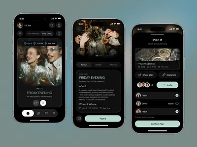 OFFDAY – App for Discovering Events & Planning app application design event app mobile social app ui uiux ux web web design weekend planner