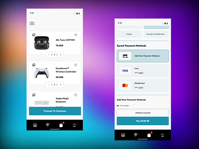 Mobile App's Checkout Pages android checkout design figma ios mobile ui uiux ux web