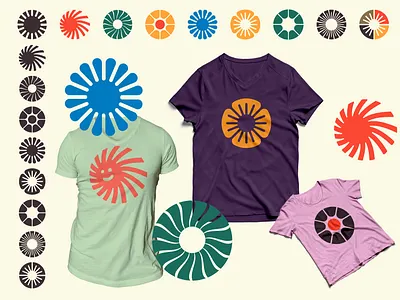 Sunproject design element flower happy icon logo mood nature sun tshirt vibe