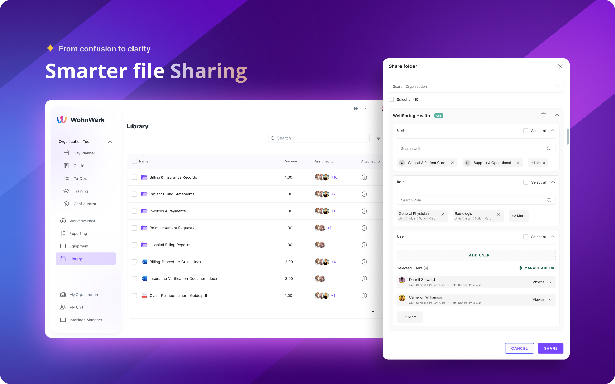 Unified File Sharing for Organizations b2b clean ui collaboration component document management enterprise software file management file sharing interface design minimal modern ui product design software tech ui design ux design web app workflow