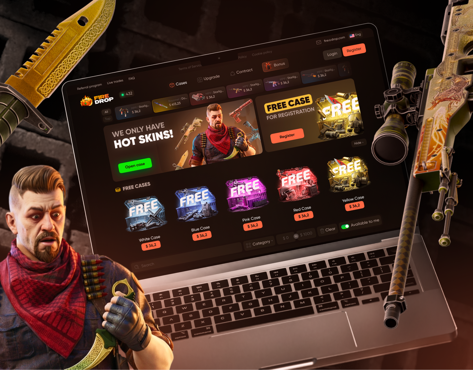 Opencase Design \ Ui bet betting boxes case casino crate cs2 csgo design gambling graphic design igaming ui