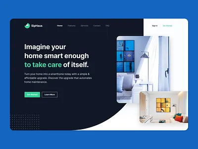 Smart Home Landing Page — Modern UI Design creativeui digitalexperience dribbble figmadesign frontenddesign landingpage lifestylebrand luxuryui modernweb premiumdesign saaslanding smarthome travelagency travelinspiration travelui uidesign uxdesign webdesign websiteinspiration