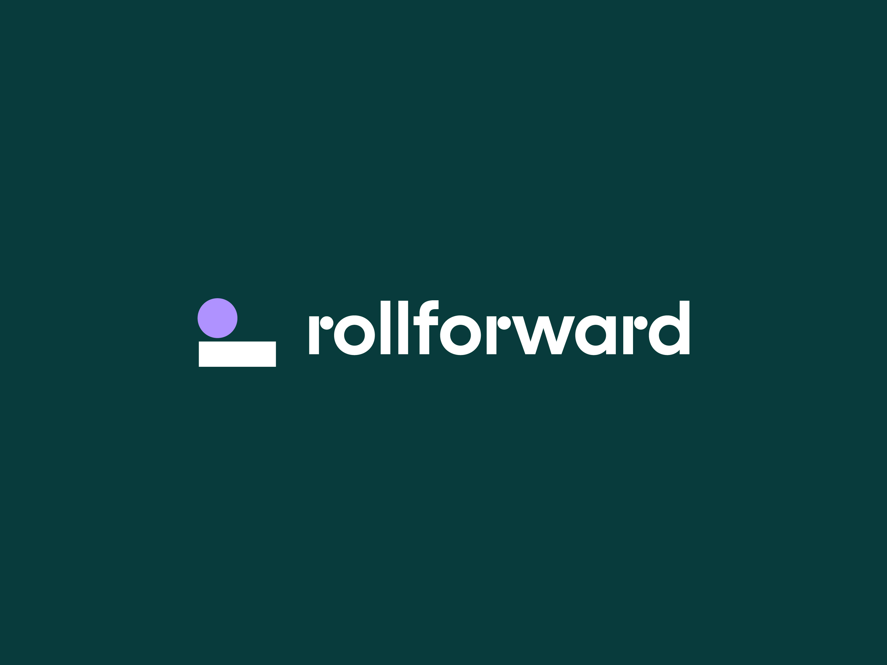 Rollforward logo concept blockchain branding evolution finance fintech forward logotype mark money monogram movement moving progress roll rolling technology wordmark