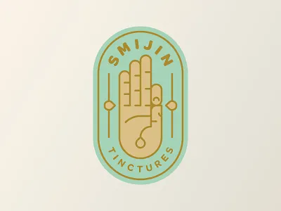 Smijin Tinctures logo hand label logo seal tincture