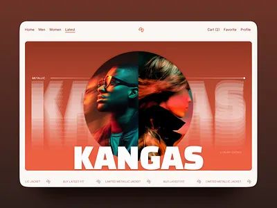 Kangas - Clothing E-commerce Brand clothing brand clothing design dribbble e commerce brand ecommerce design fashion design fashion website hero design hero section design kabgas landing page landing page design latest design popular design premium design uidesign uiux design web design