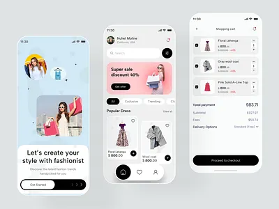 Fashion E-Commerce Mobile App ai app app design e commerce ecommerce app fashion app fashion store app ios mobile mobile app mobile ui online shop online store popular product card product design shopping shopping app ui ui design ux design