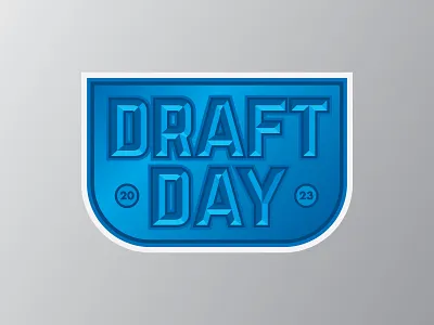 Type exploration badge beveled chiseled day draft type
