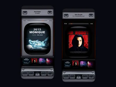 Classic Design Ui album display app apple classic dev music player skeuomorphism swift tv ui ux vintage