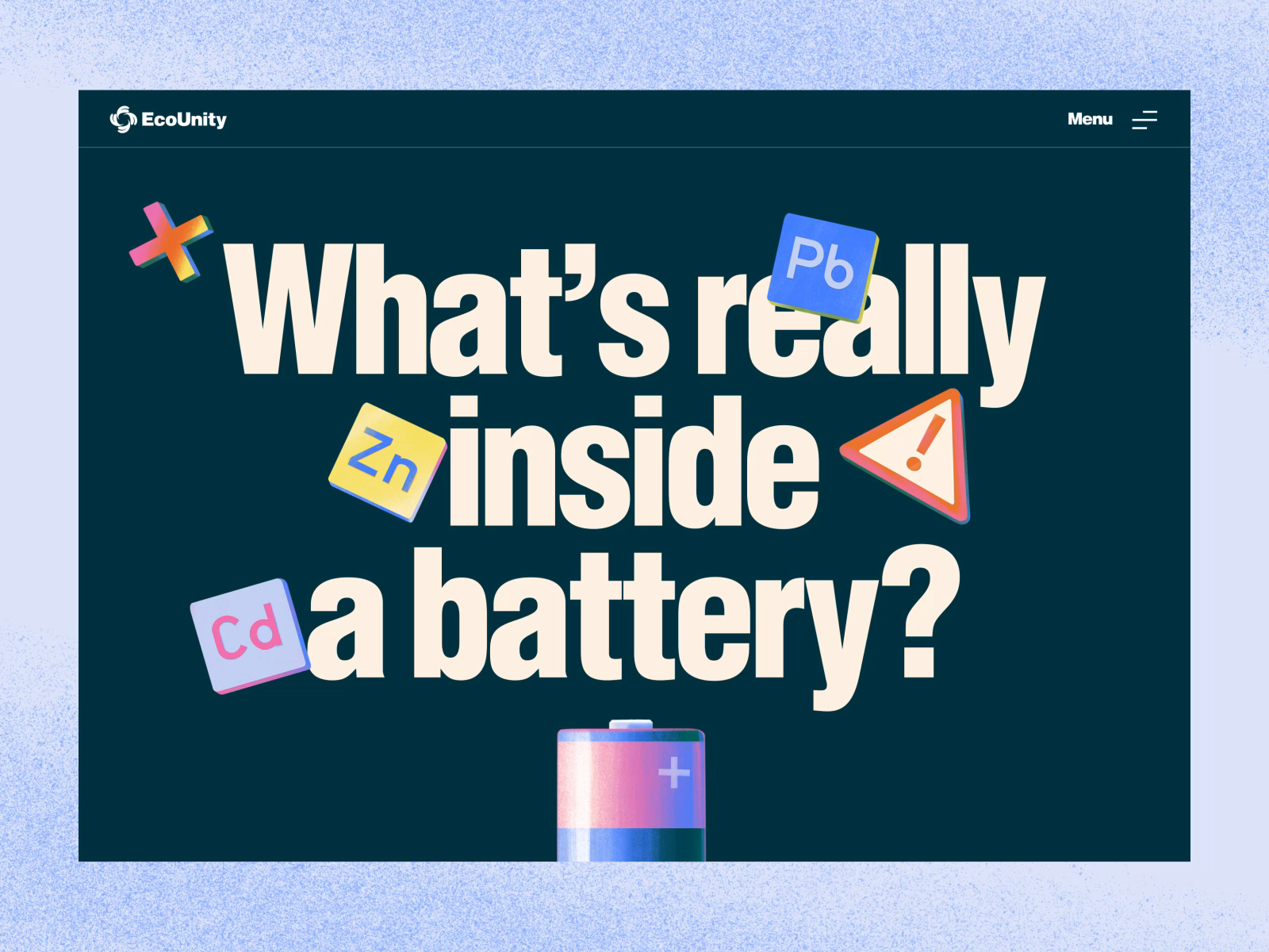 Example of Main Page Scroll: Educational Website Concept