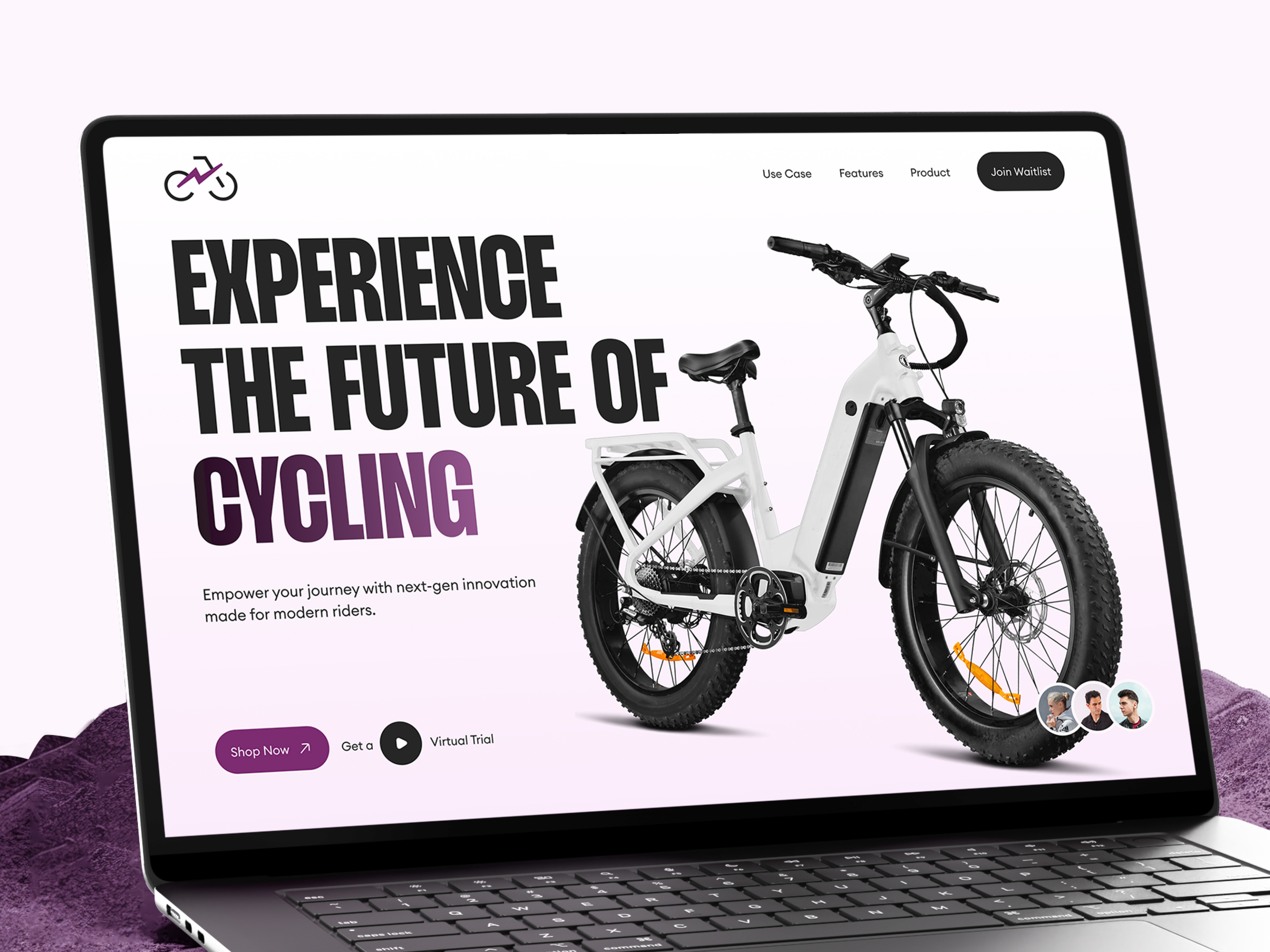 RYDE - Electric Bicycle Landing Page UI UX Design bicycle e bike eco mobility ui electric electric bicycle electric bike figma landing page landing page design landing page ui ui ui design ui ux uiux ux website website design website ui website ui design