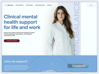Home page for Mental Health Platform design hero section home page landing page mental health site ui uiux web design website