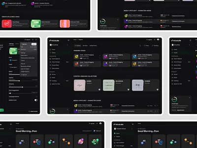 Voice Generator Web App - VoiceLabs ai voice generator dashboard product design voice agent web application web design