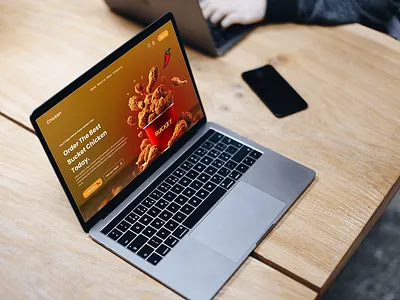 Chicken Restaurant landing page UI/UX Design designers dribble fast food website food website homepage landing page redesign ui usa web page