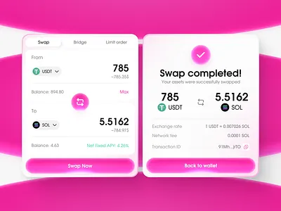 Crypto Swap Flow — Product UI Concept ai app design crypto design fintech ios product design swap ui ux