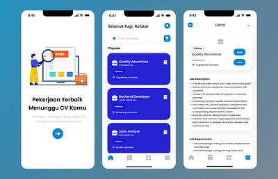 Jofi - Job Finder App Design app design ui uiux ux