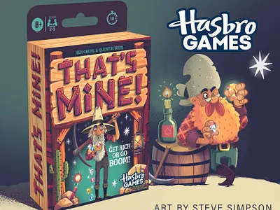 THAT'S MINE! - HASBRO branding character design fun hand lettering illustrated illustration