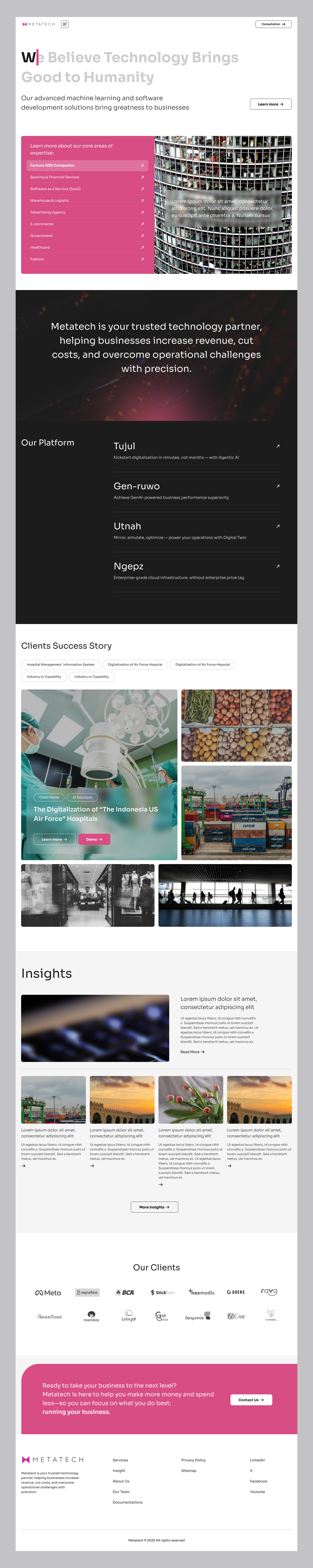 Metatech - Landing page design landingpage ui ux
