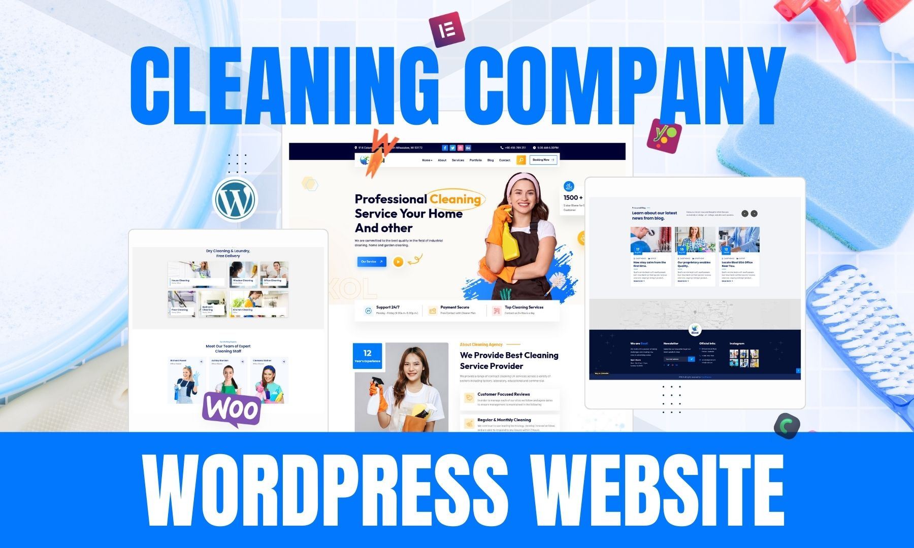 Example of Cleaning Company Wordpress Website 
