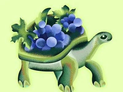 Tortoise animal character characterdesign digitalart dribbbleweeklywarmup illustration