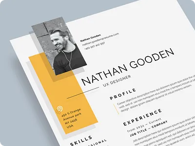 Resume branding clean cover letter cv design cv template design gradient job minimal modern resume ui