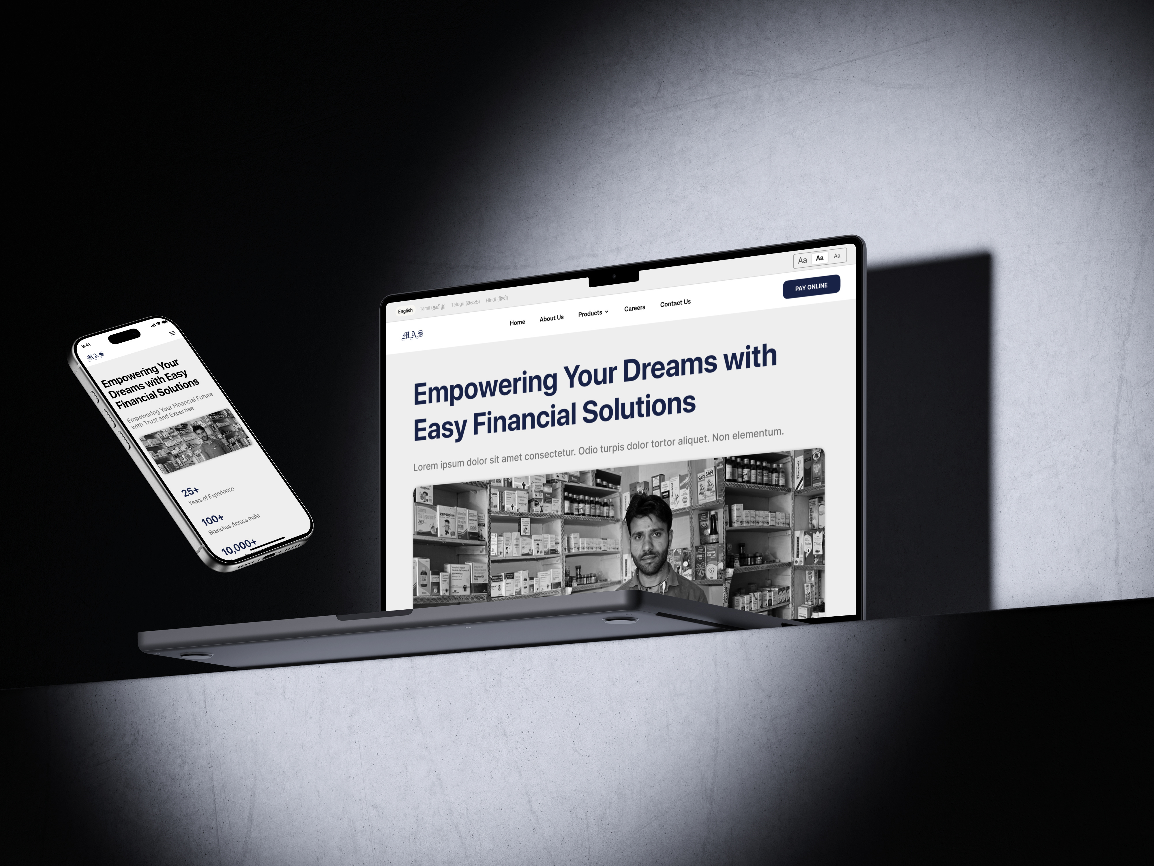 MAS Financial Services — Homepage Redesign Concept accessibility clean design design concept financial services fintech homepage design modern ui product design responsive design ui design user experience ux design web design website redesign