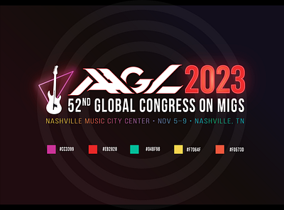 Event Branding: AAGL 2023 Global Congress On Migs Conference branding design graphic design illustration logo typography vector