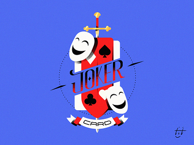 Poker Card - Joker 小丑🤡 card illustration illustrator joker mask photoshop poker pokercard sword