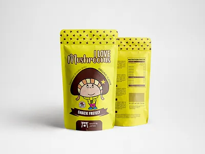 Mushrooms Snack Pouch cat dog cat food food pack packaging pet food pouch