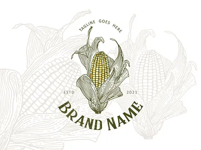 Golden Sweetcorn Logo brand branding brandlogo corn farm food golden sweetcorn graphic design hand drawn healthy illustration logo logodesign logoforsale logoground packaging design popcorn scalebranding sweetcorn vector