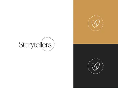 Logo design for Storytellers Wedding Films branding cinematography logo logo design memories photography rings story storytelling wedding
