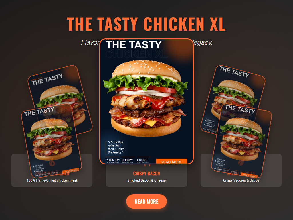 The Tasty Chicken XL – Where Flavor Meets Visual Hunger ad advertise burger chicken food post promo shop social tasty