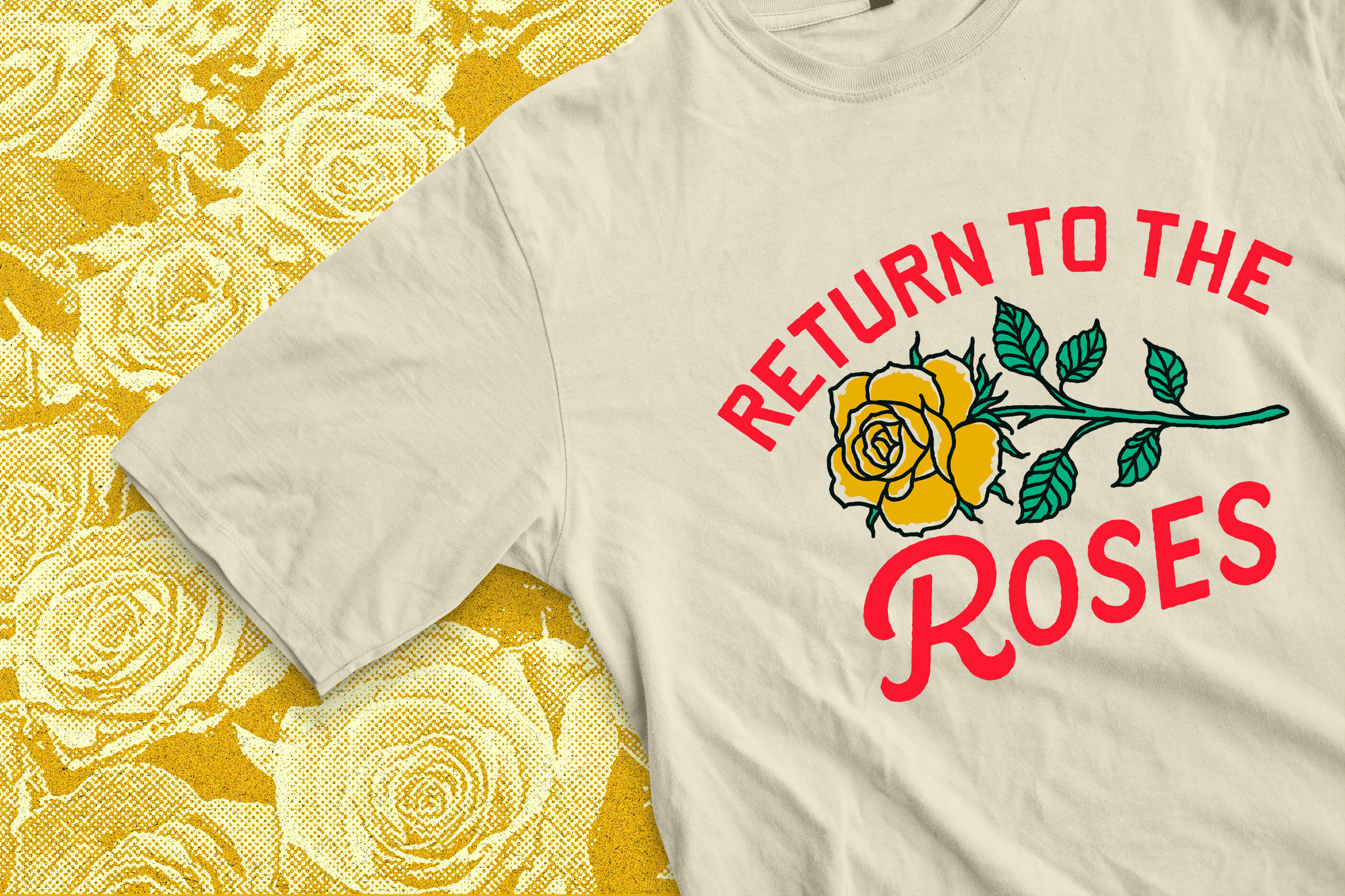 Return to the Roses : Vintage T-shirt Illustrations apparel artwork badge branding flower hand drawn illustration logo merchandise merchillustration monoline retro roses t shirt vintage vintage illustration vintage rose vintage t shirt vintageillustration vintagestyle