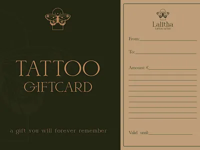 Lalitha Ink Giftcard design giftcard